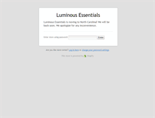 Tablet Screenshot of luminousessentials.com